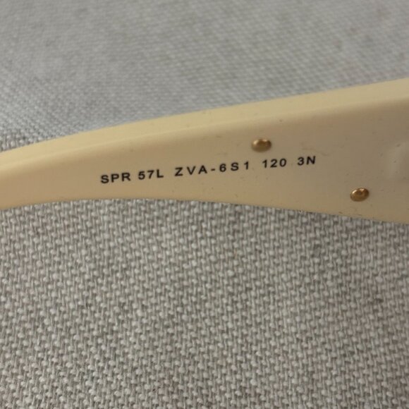 Prada Sunglasses - Wraparound - White/Cream with Gold Trim - Picture 5 of 6